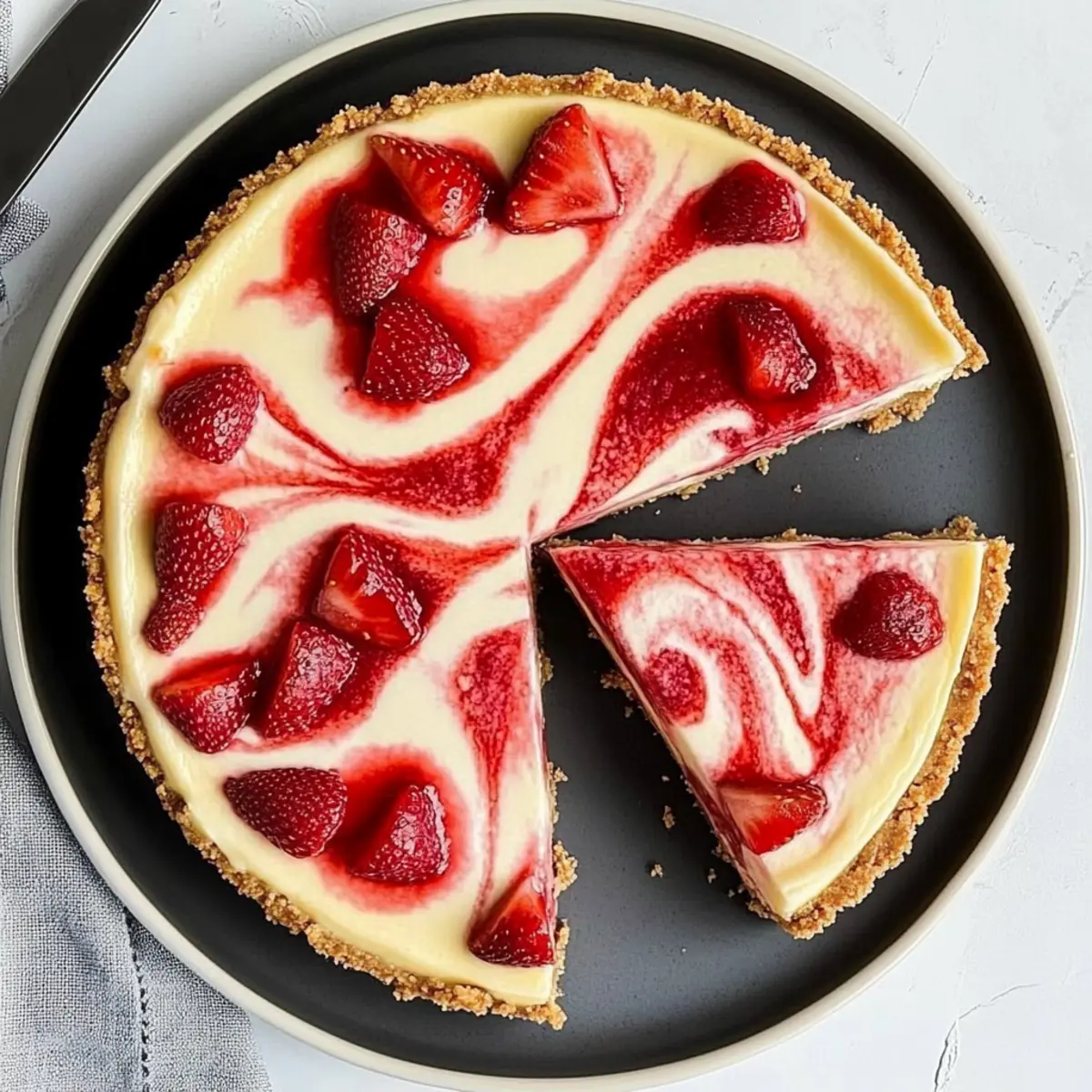 Strawberry Swirl Cheesecake