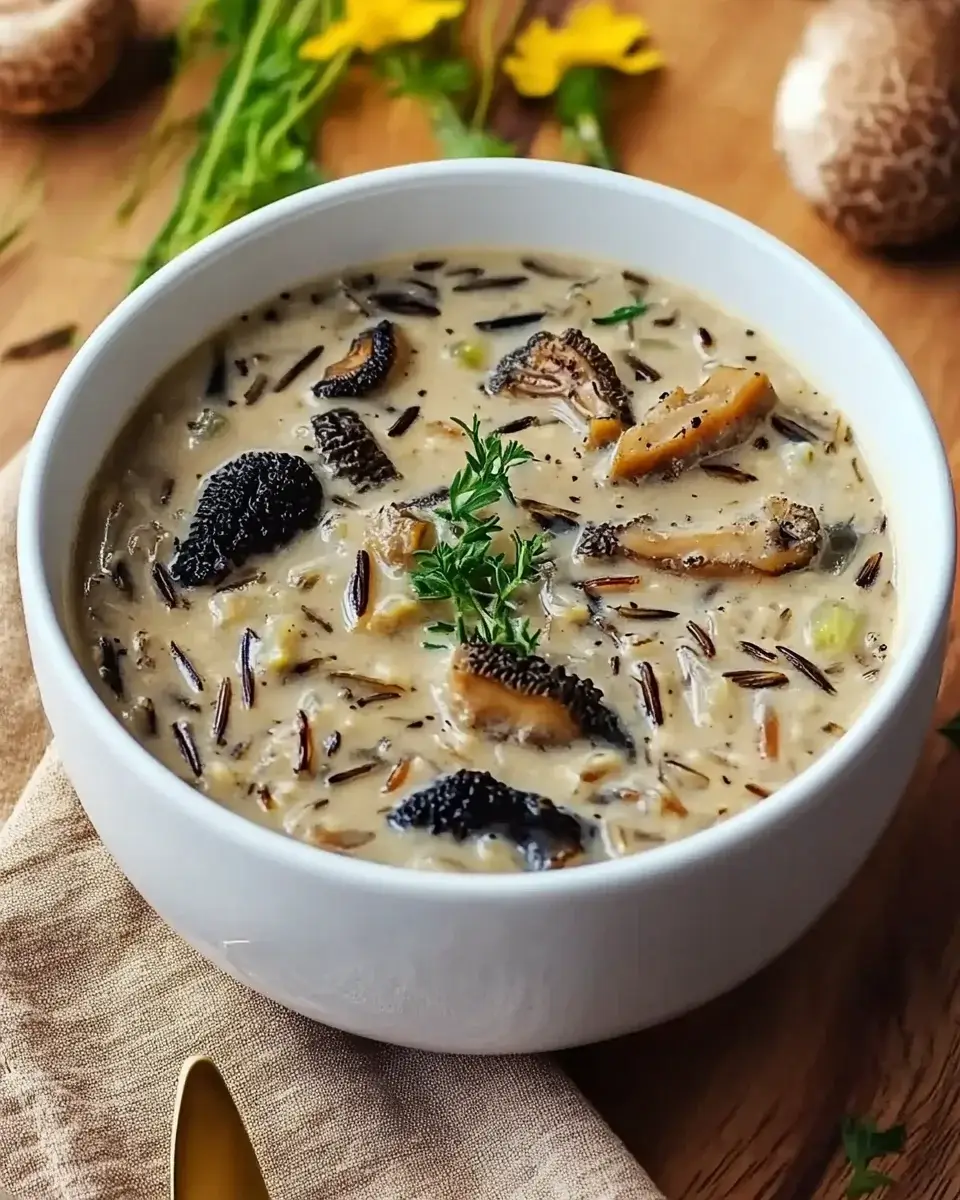 Creamy Wild Rice and Morel Mushroom Soup is Delicious!