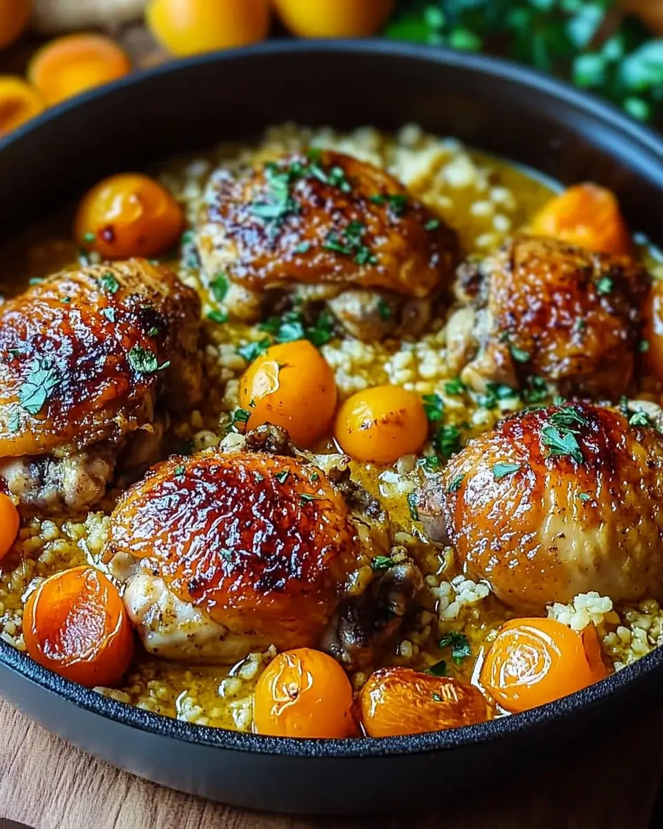 Persian Chicken Thighs with Apricots and Spiced Almonds delight!