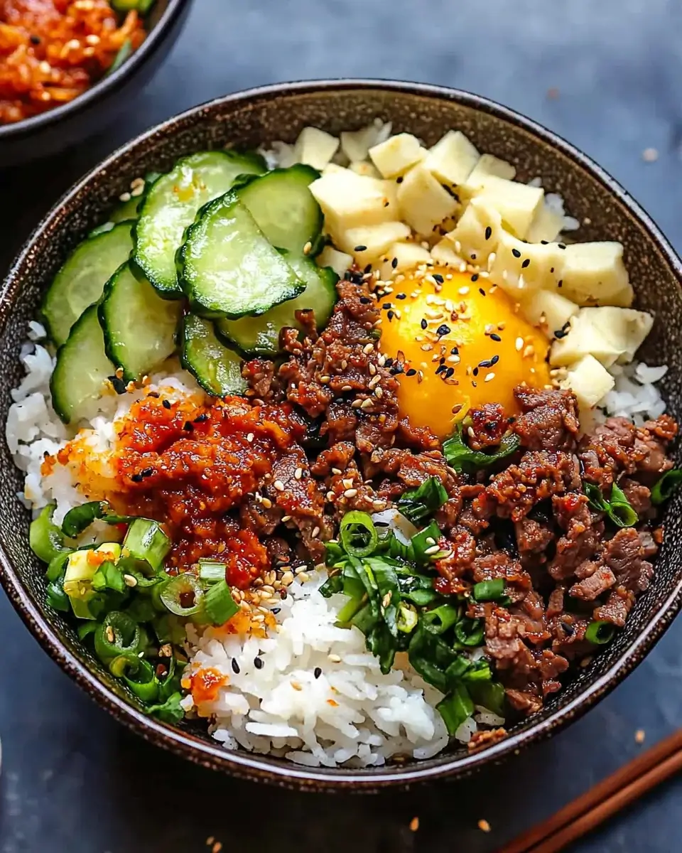 Gochujang Beef Rice Bowls are a delicious weeknight meal!