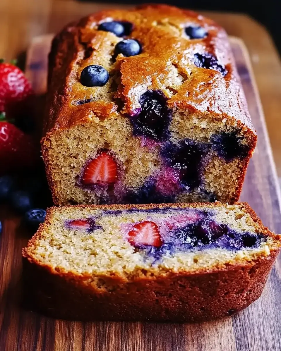 Strawberry Banana Blueberry Bread that Everyone Loves