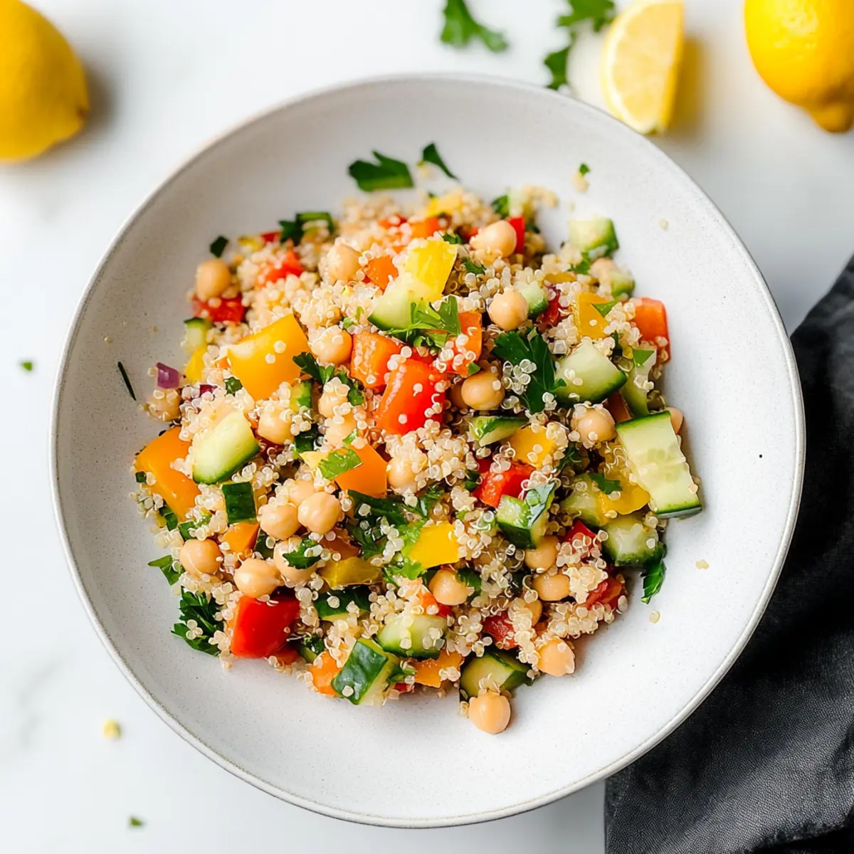 Delightful Lemon Quinoa & Chickpea Salad for Quick Meals