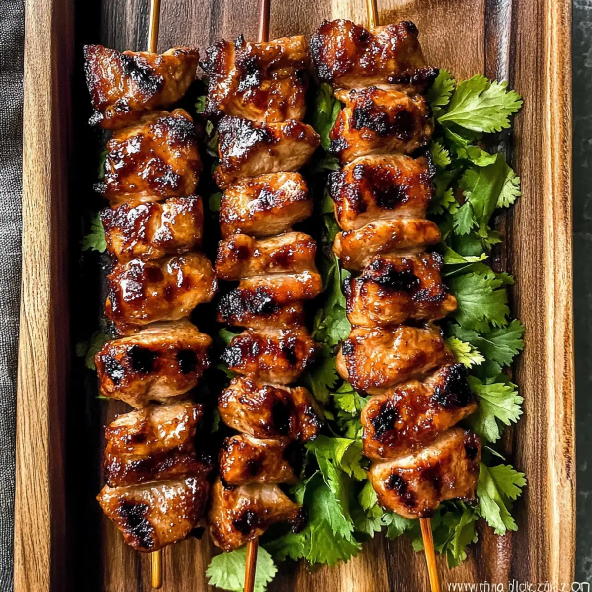 grilled thai coconut chicken skewers