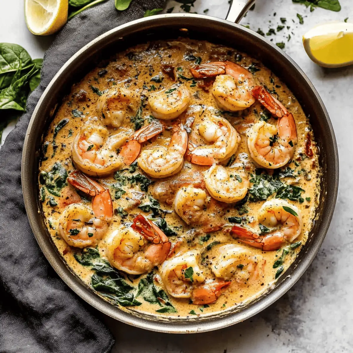 One Pan Creamy Garlic Shrimp Bursting with Flavor
