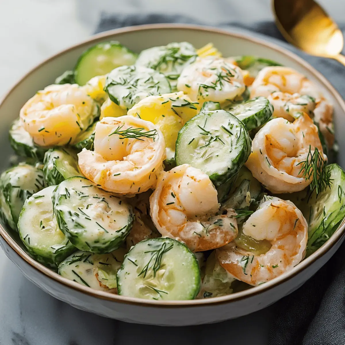 Creamy Cucumber Shrimp Salad for a Refreshing Summer Lunch