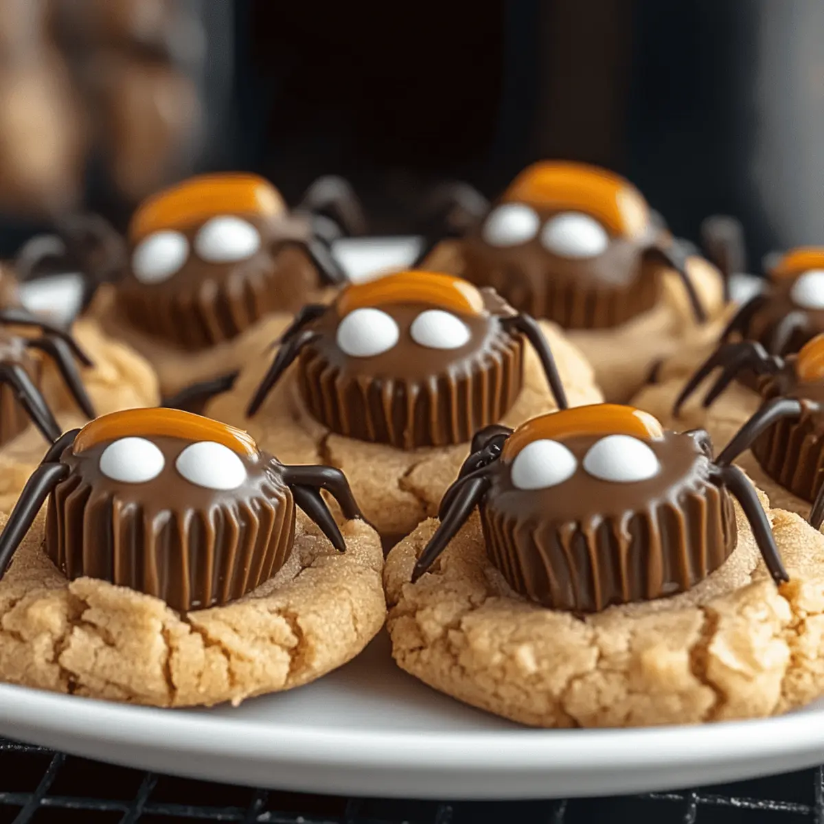 Spooky Peanut Butter Spider Cookies for Halloween Delights
