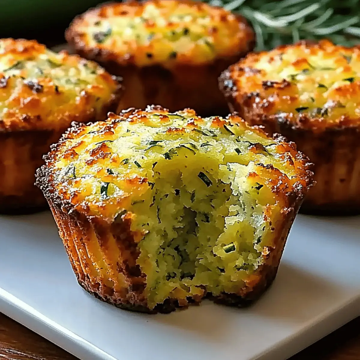 Crispy Parmesan Zucchini Muffins