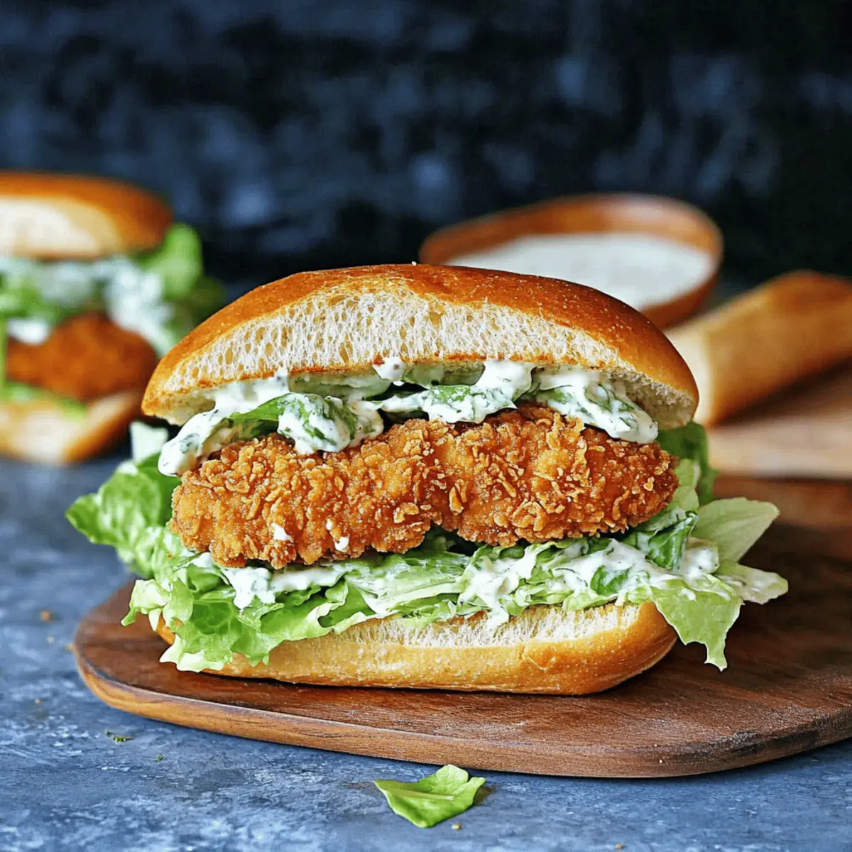 Crispy Chicken Caesar Sandwich That's Bursting with Flavor