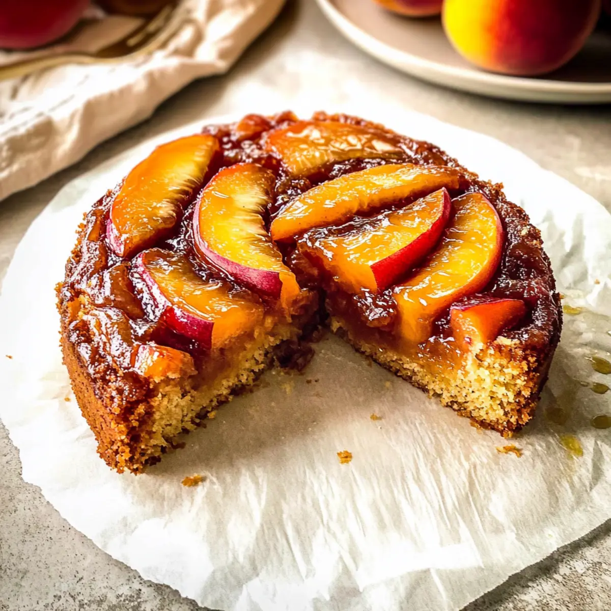Sumptuous Bourbon Peach Upside Down Cake for Summer Bliss