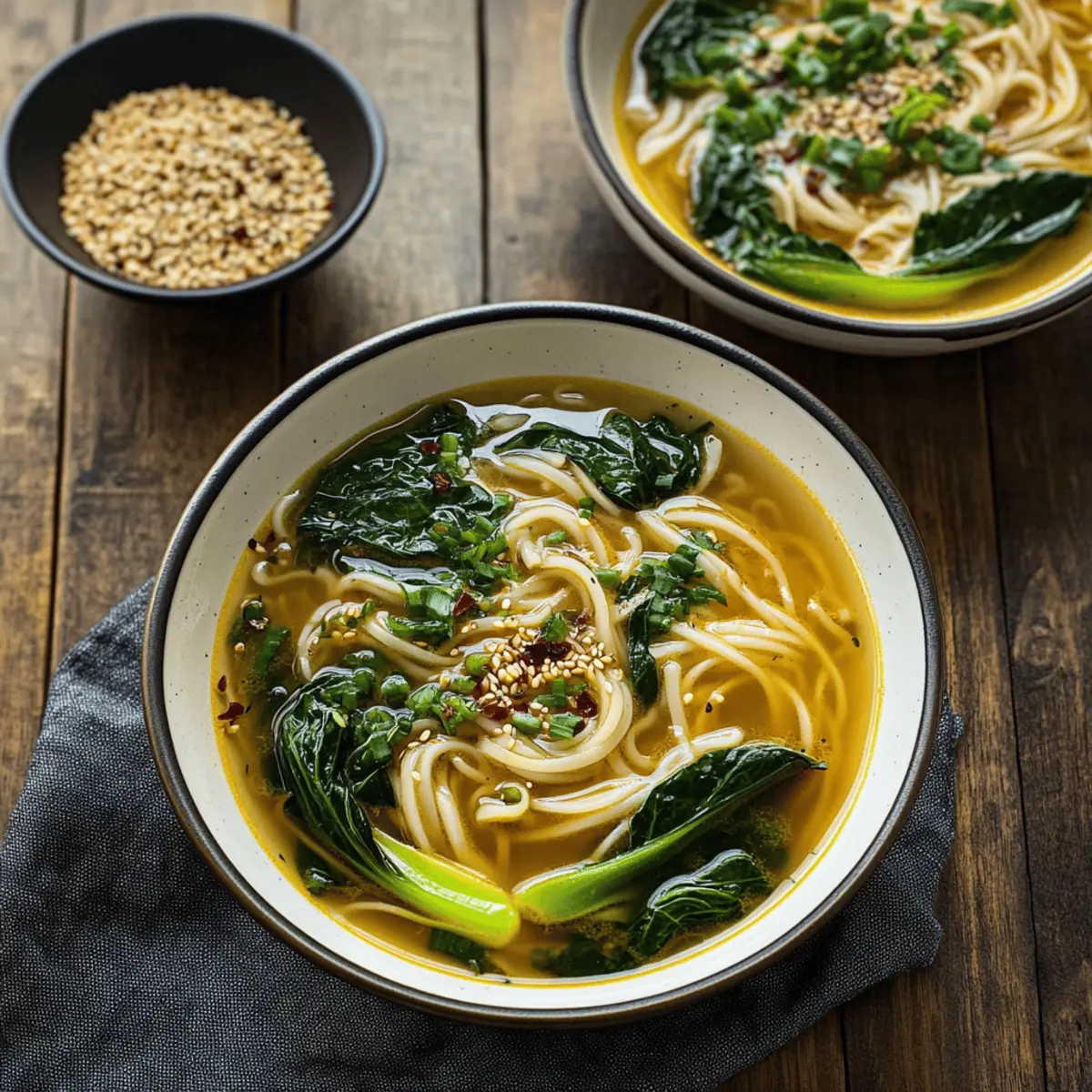 Comforting Ginger Bok Choy Soup with Noodles for Cozy Days