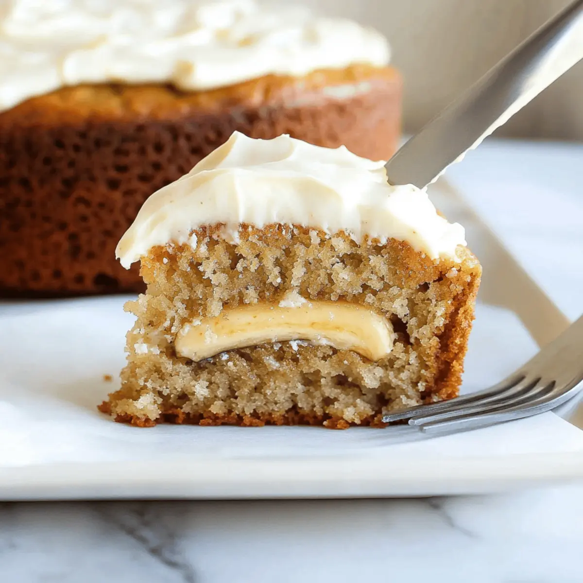 Mouthwatering Easy Banana Cake with Creamy Frosting Delight