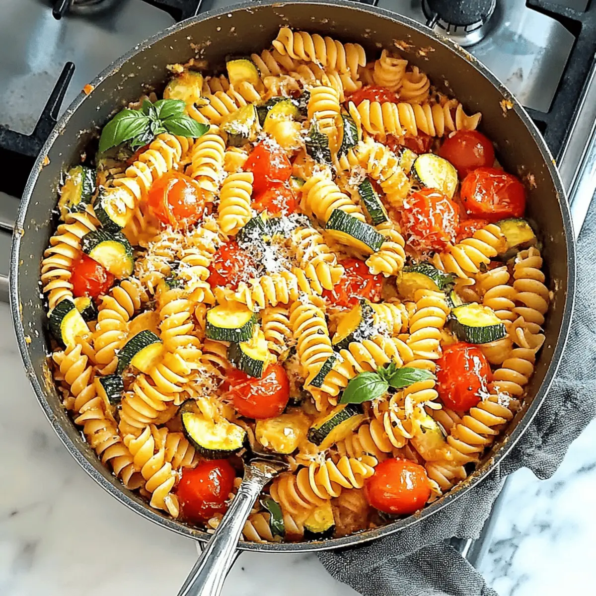 Easy Tomato Zucchini Pasta With Fresh Veggies in 20 Minutes