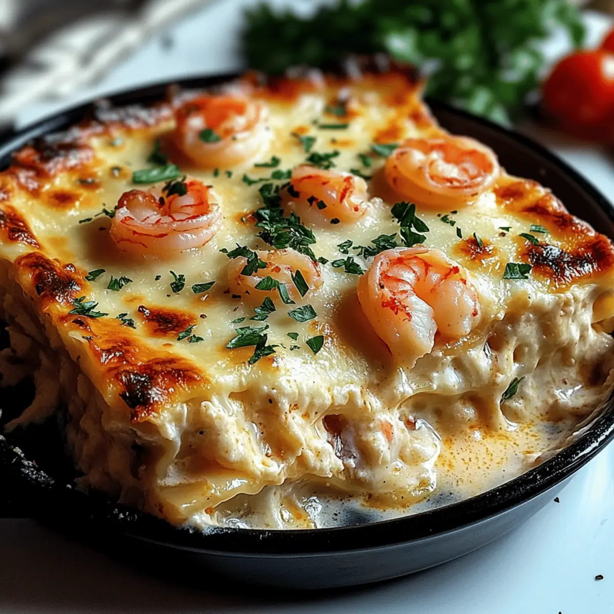 Indulge in Creamy Seafood Lasagna with Lobster and Shrimp
