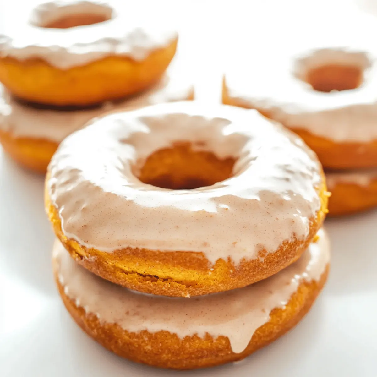 Baked Pumpkin Donuts With Maple Cinnamon Glaze Bliss