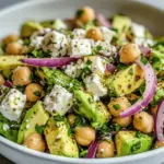 Chickpea Feta Avocado Salad