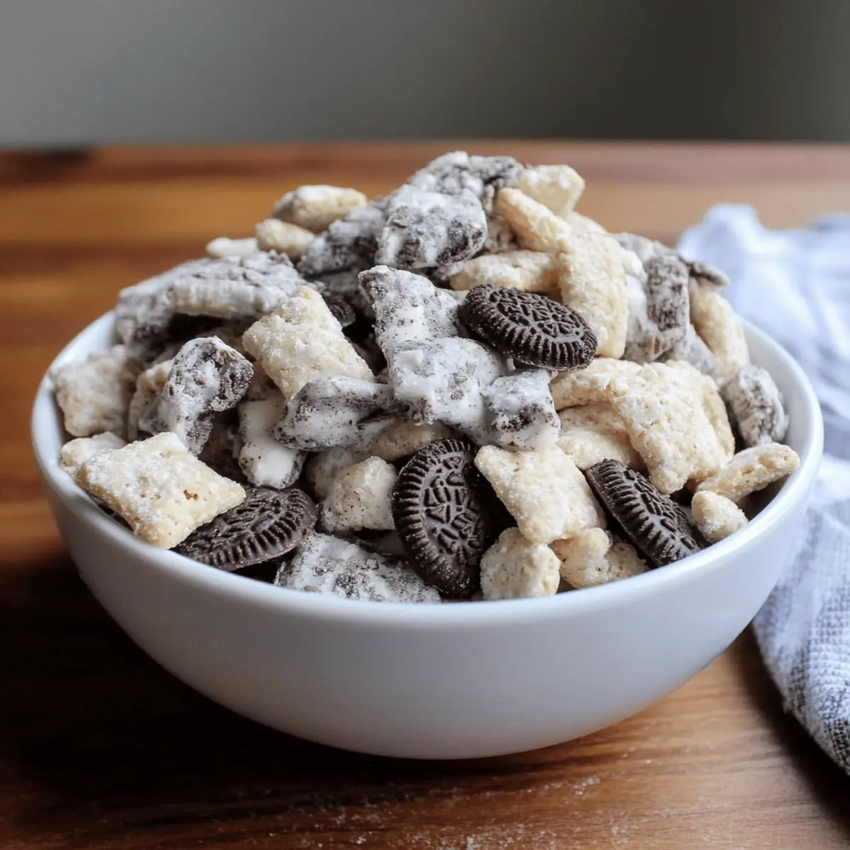 Indulge in Sweetness with Cookies and Cream Puppy Chow
