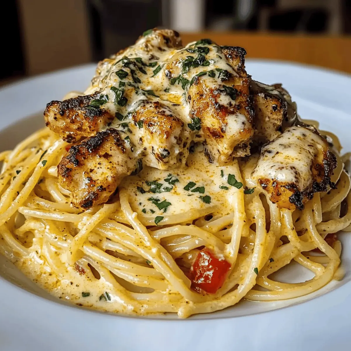 Creamy Cajun Chicken Spaghetti