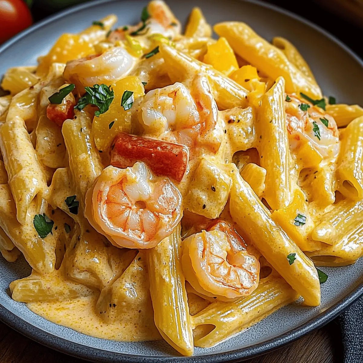 Creamy Jamaican Shrimp Rasta Pasta