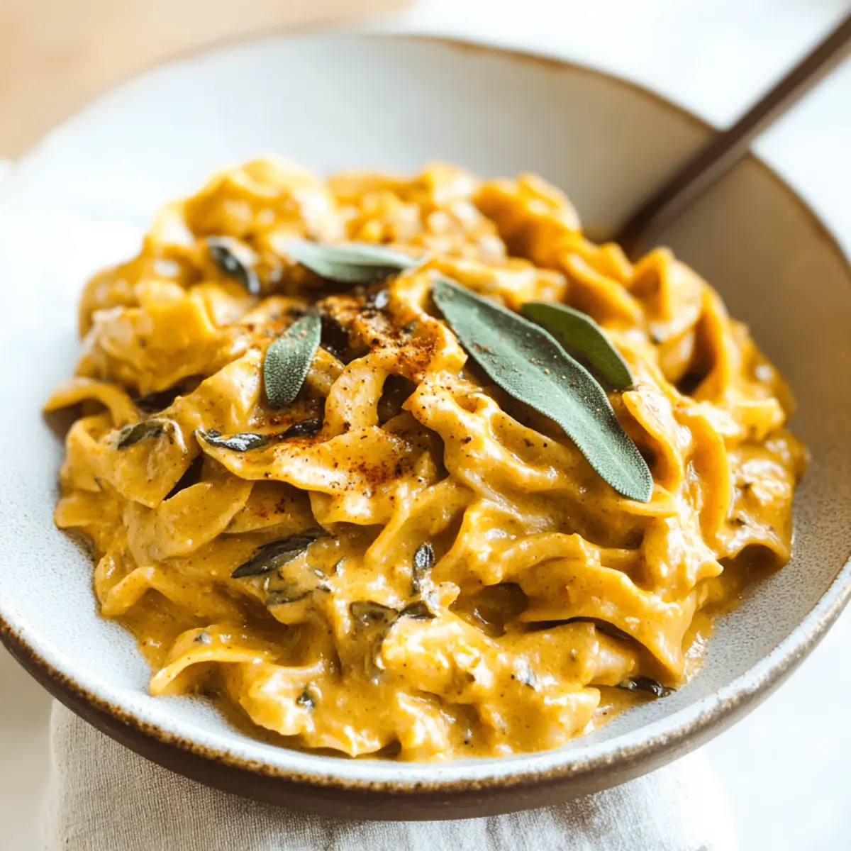Creamy Pumpkin Pasta Sauce with Sage for Cozy Nights