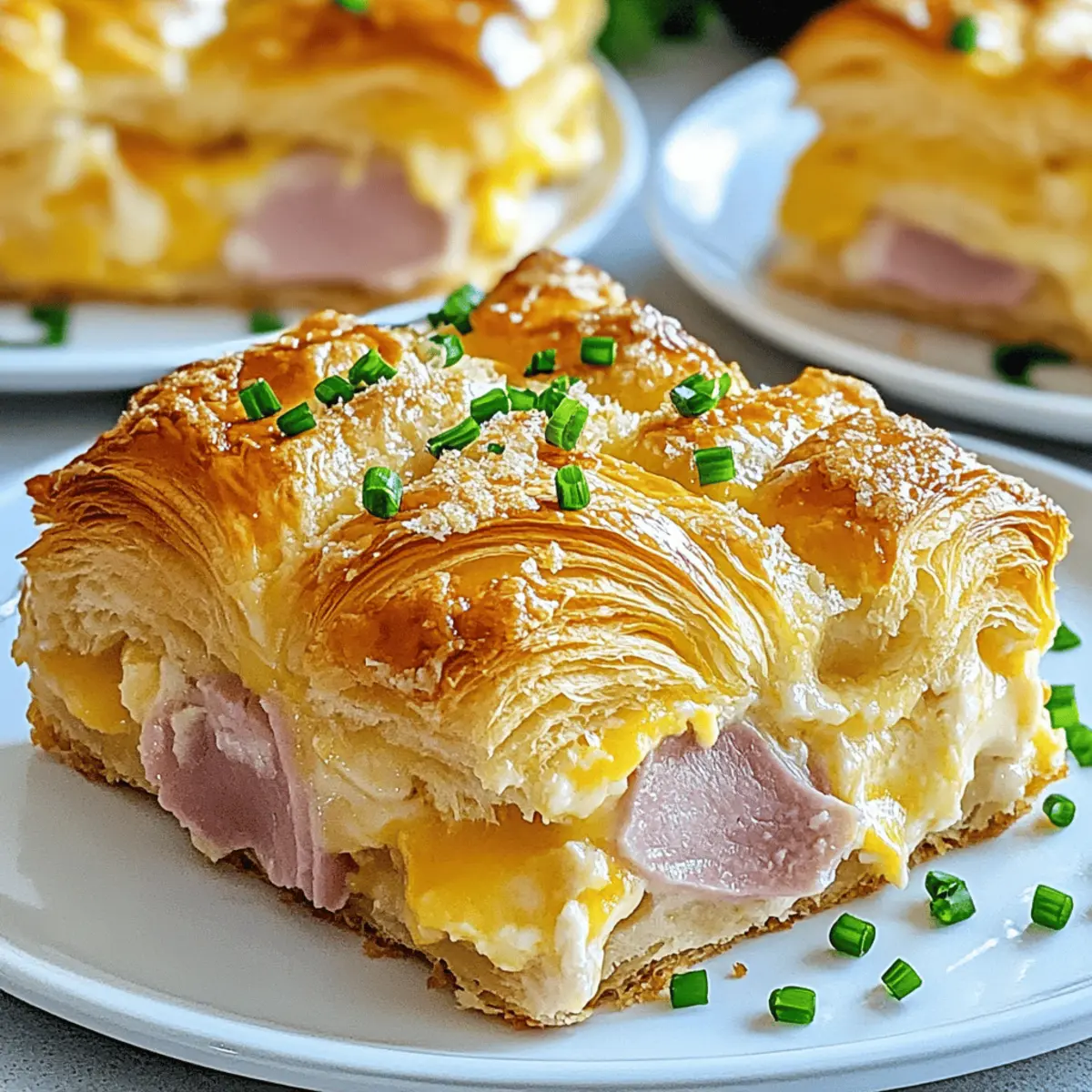 Ham and Cheese Croissant Breakfast Casserole Delight Awaits