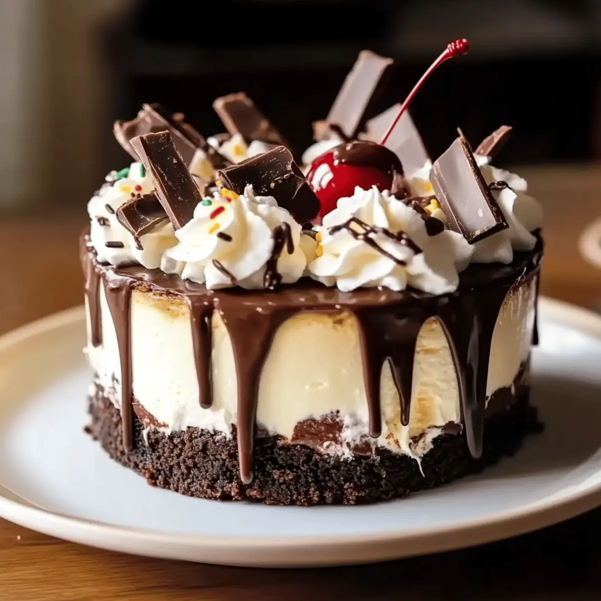 Decadent Hot Fudge Sundae Brownie Cheesecake Bliss