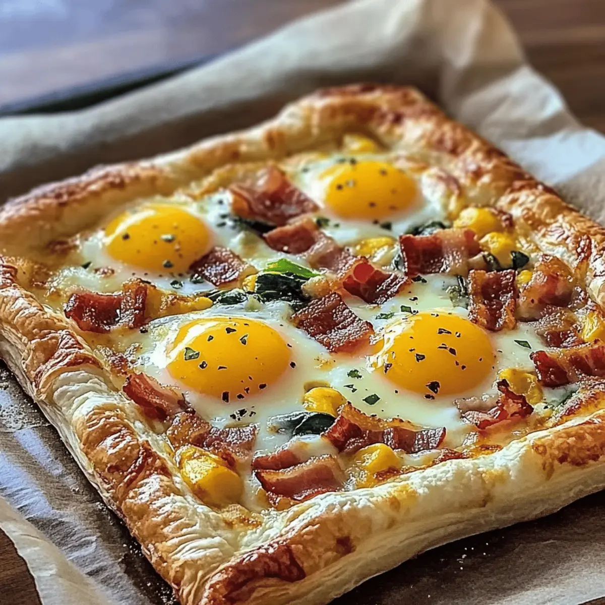 Puff Pastry Breakfast Pizza Recipe – Flaky, Flavorful Brunch Delight