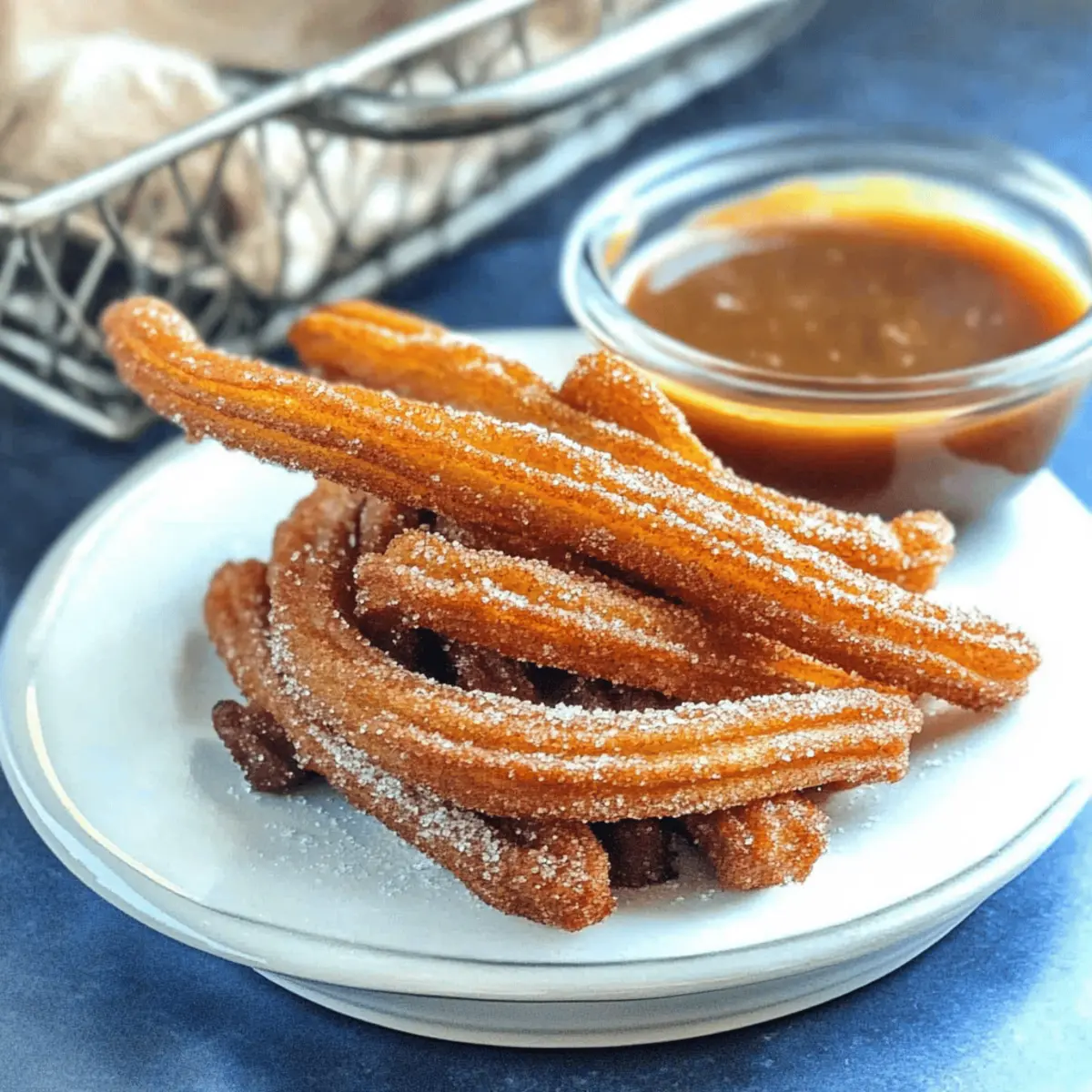 Pumpkin Spice Churros with Velvety Brown Sugar Caramel
