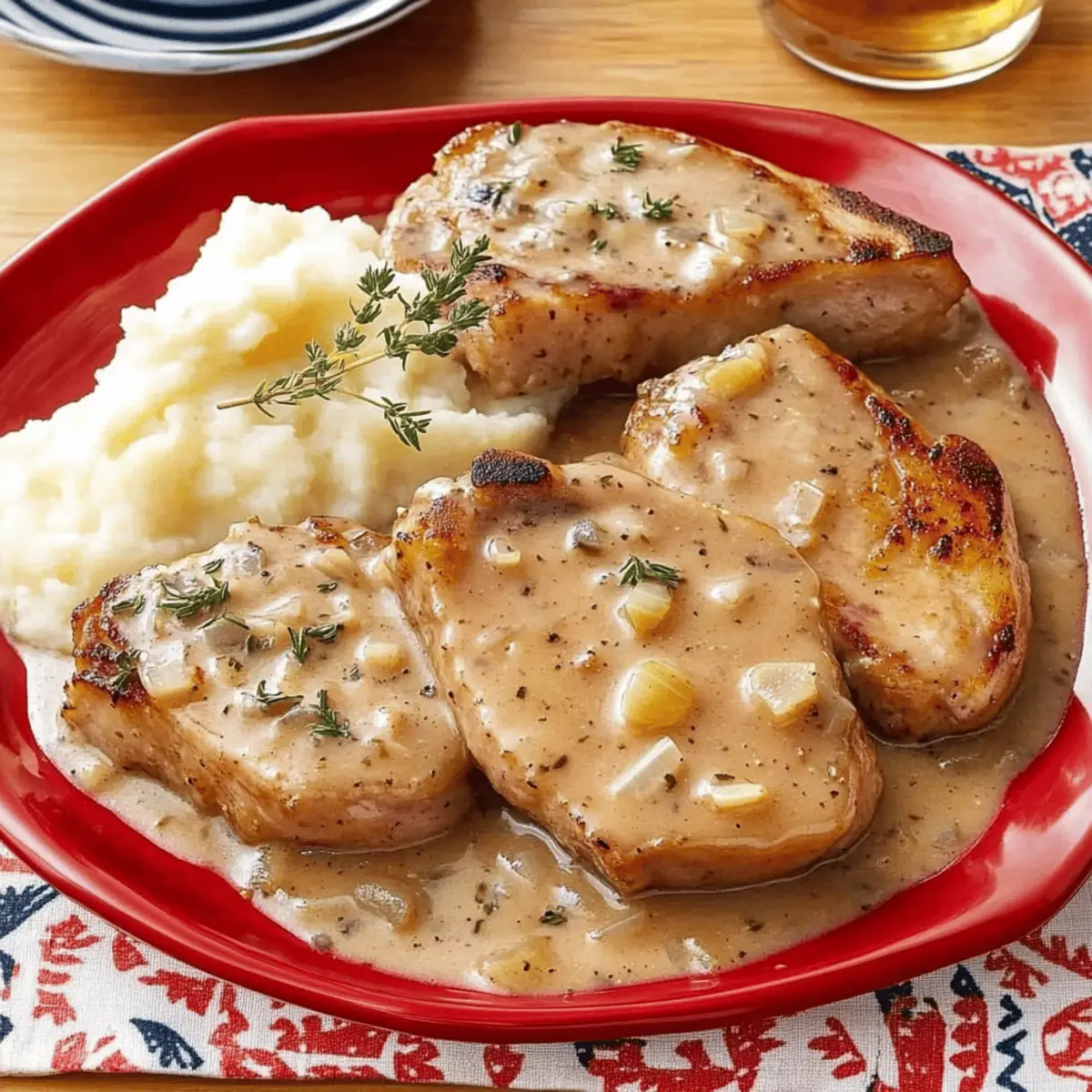 Savory Slow Cooker Pork Chops with Rich Onion Gravy Magic