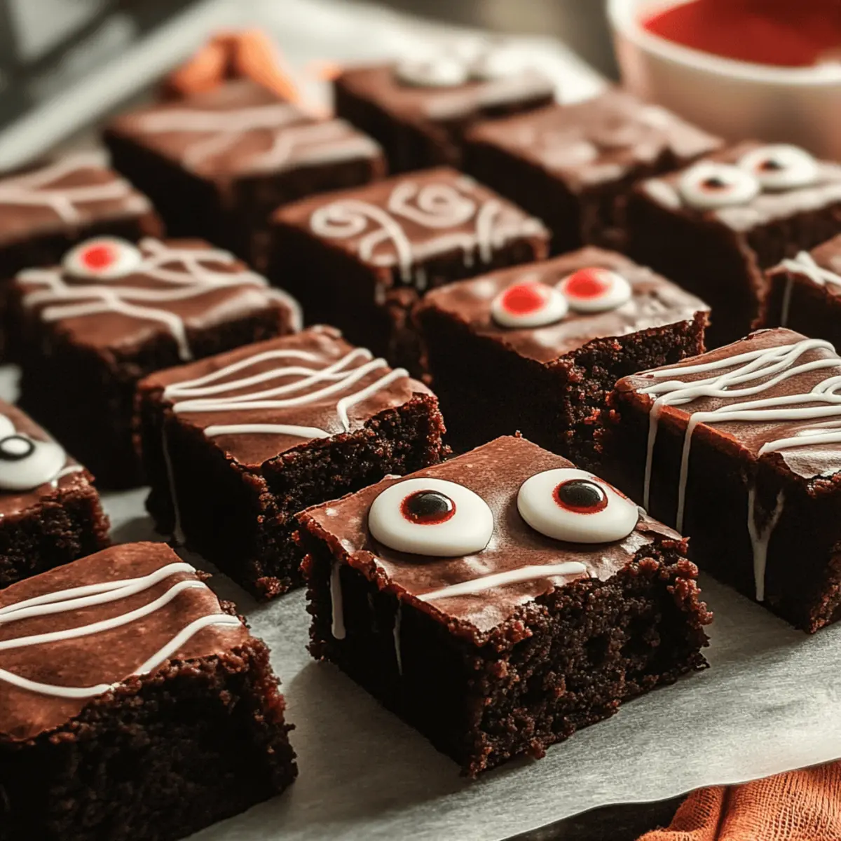 Fudgy Spooky Chocolate Halloween Brownies for a Fun Feast