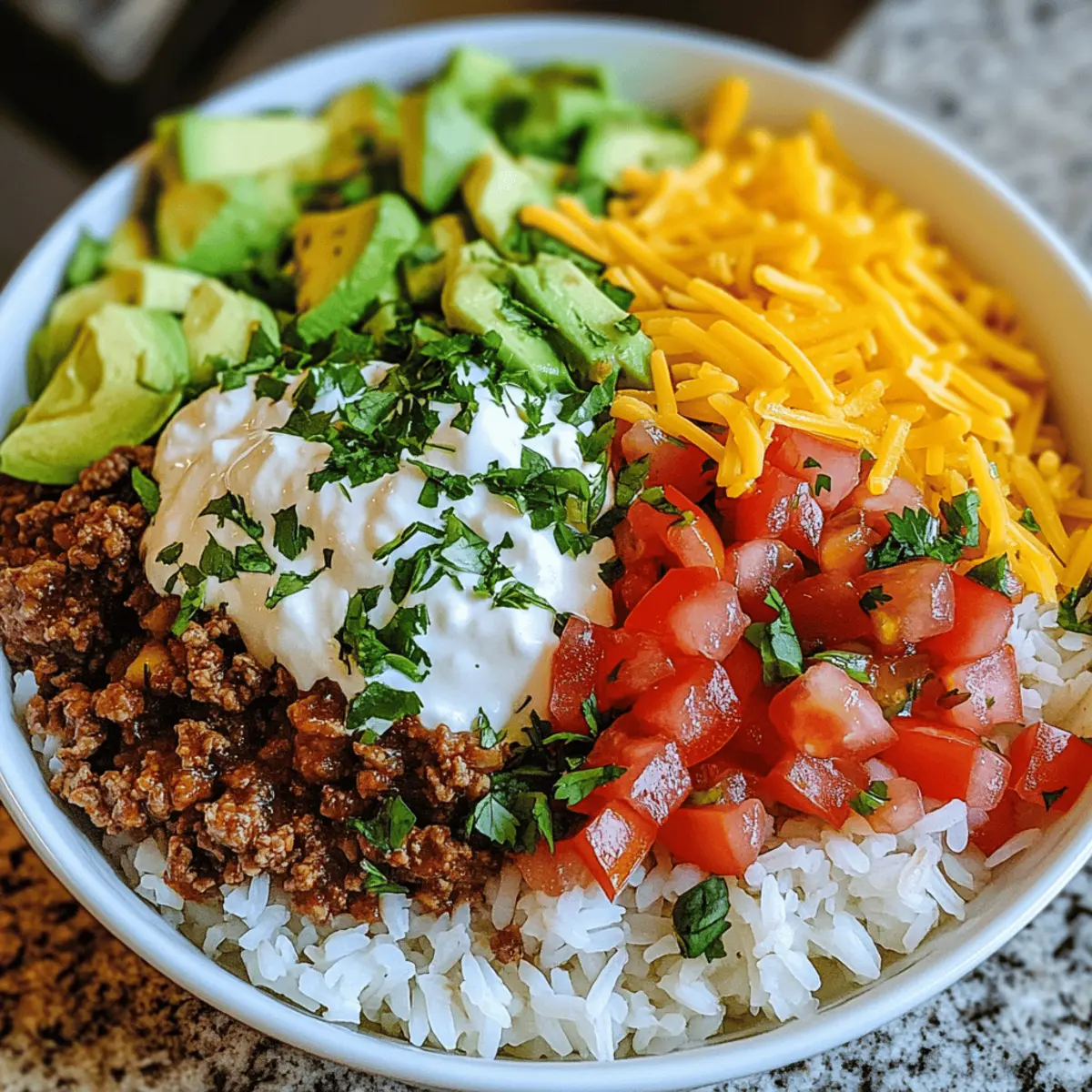 Savory Taco Rice Bowl: Quick & Customizable Family Dinner