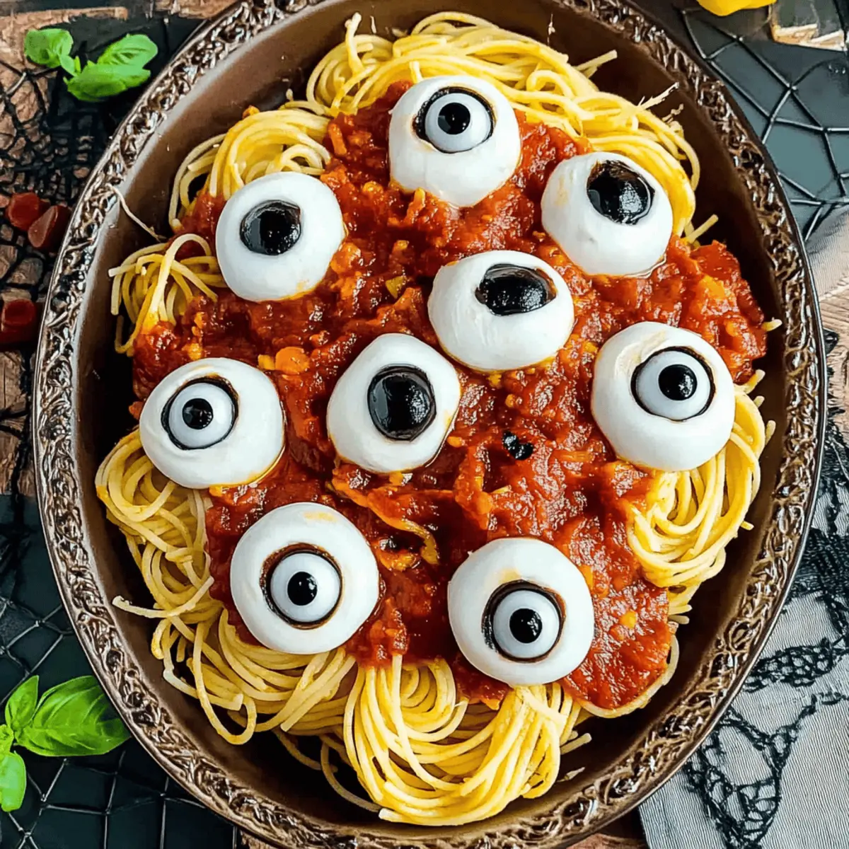 Halloween Spaghetti (Vegetarian)