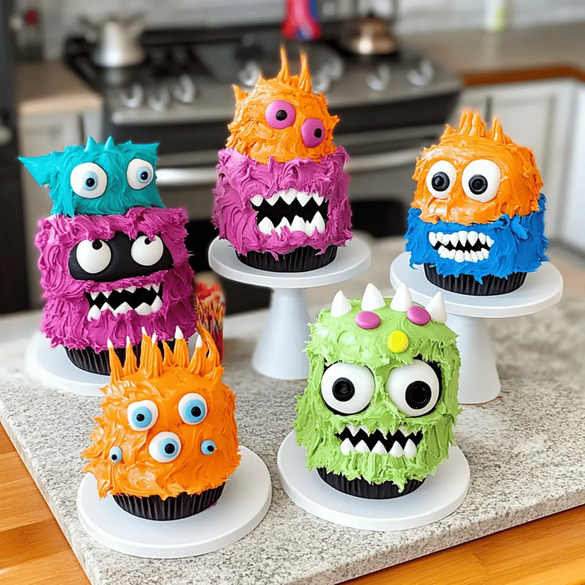 Delightful Mini Monster Cakes for a Spooktacular Halloween Treat