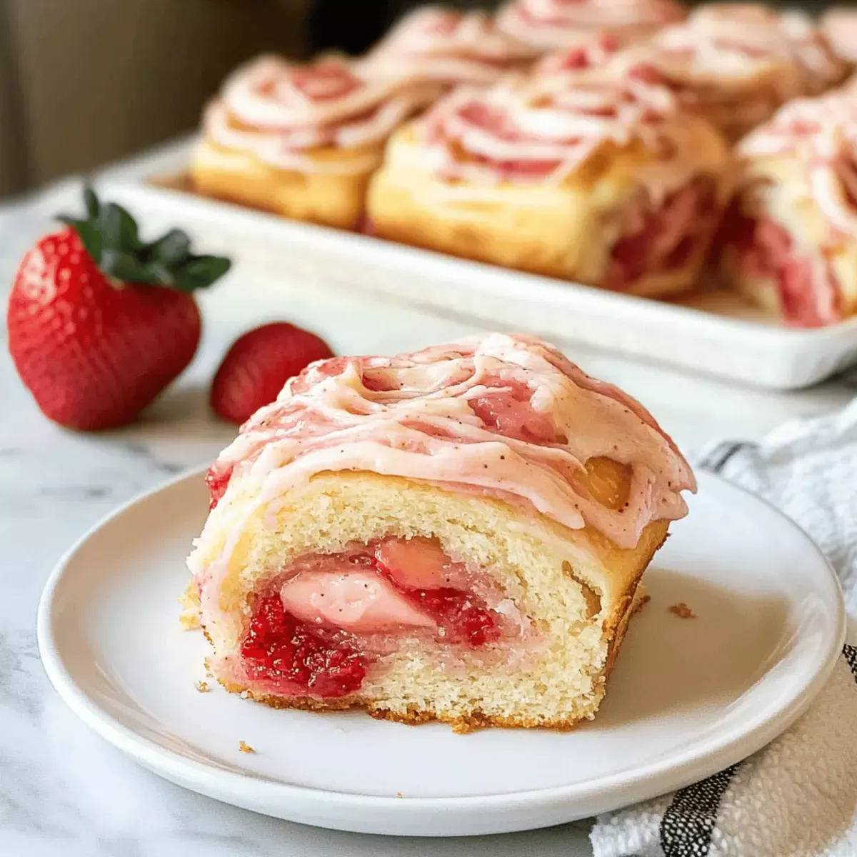 Irresistible Strawberry Cheesecake Cinnamon Rolls for Breakfast