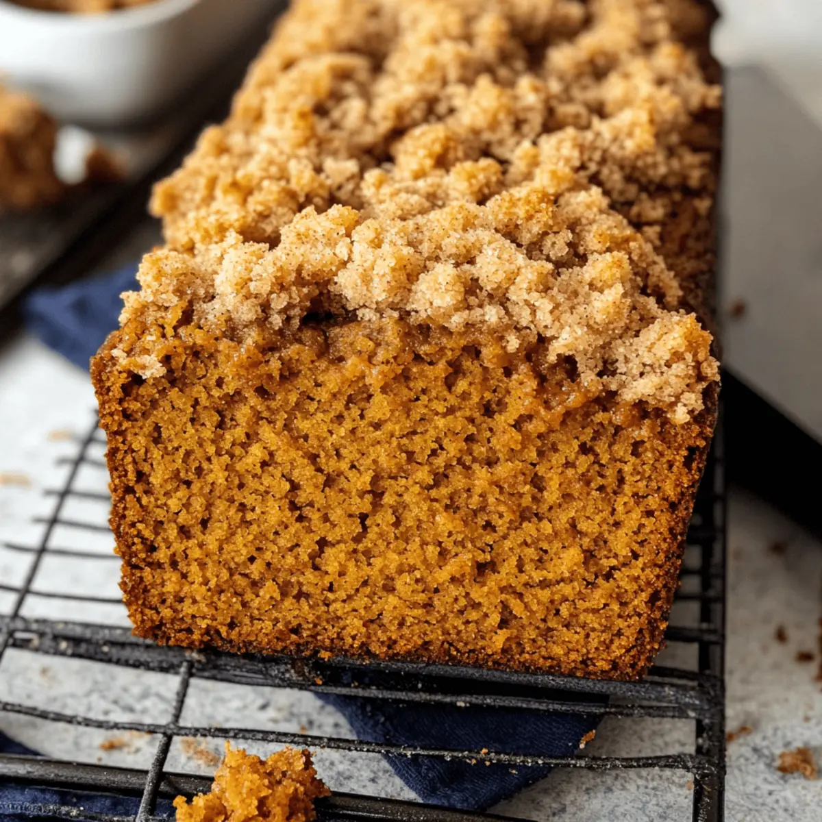 Cinnamon Crumb Pumpkin Bread Recipe
