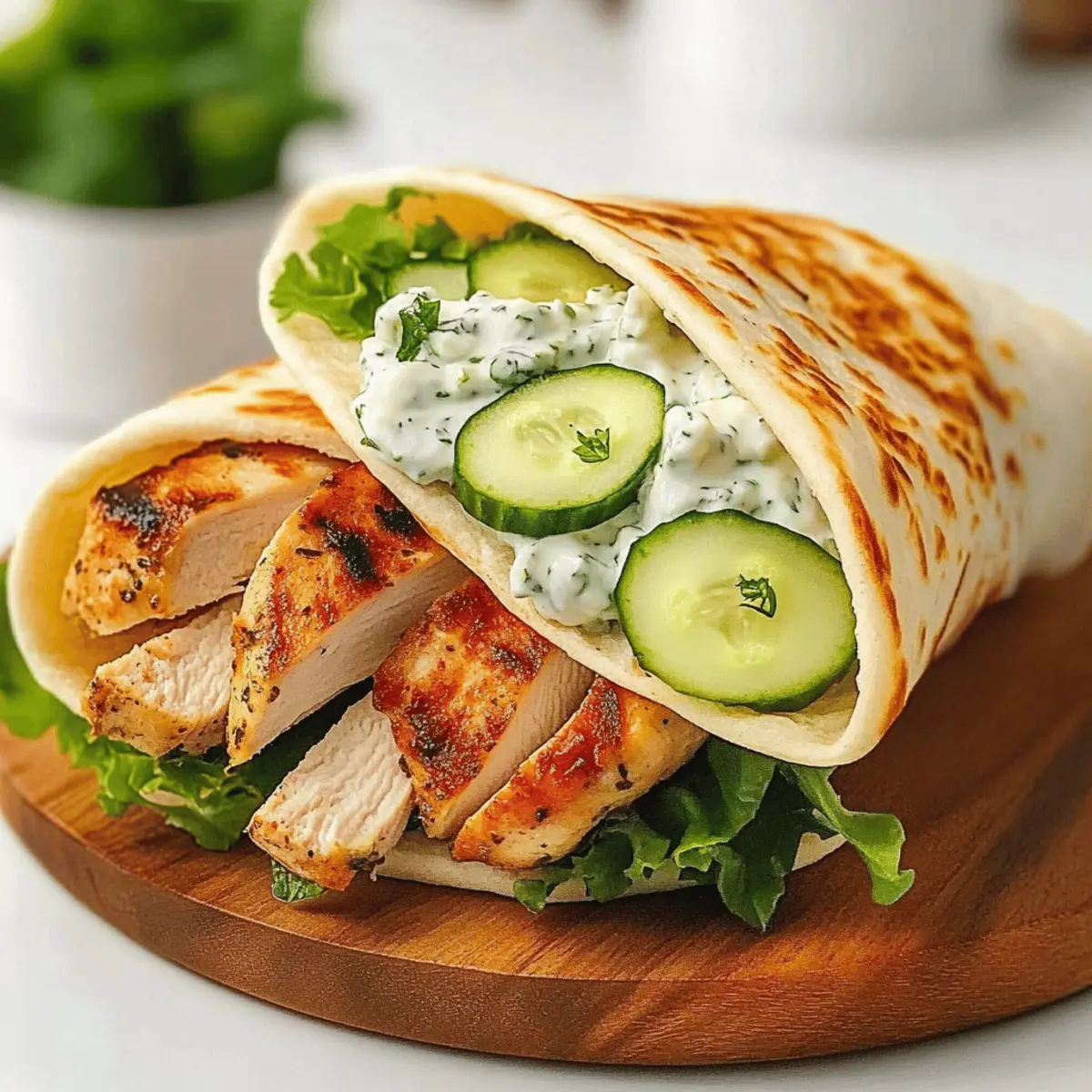 Mediterranean Chicken Gyros with Creamy Feta Tzatziki Bliss
