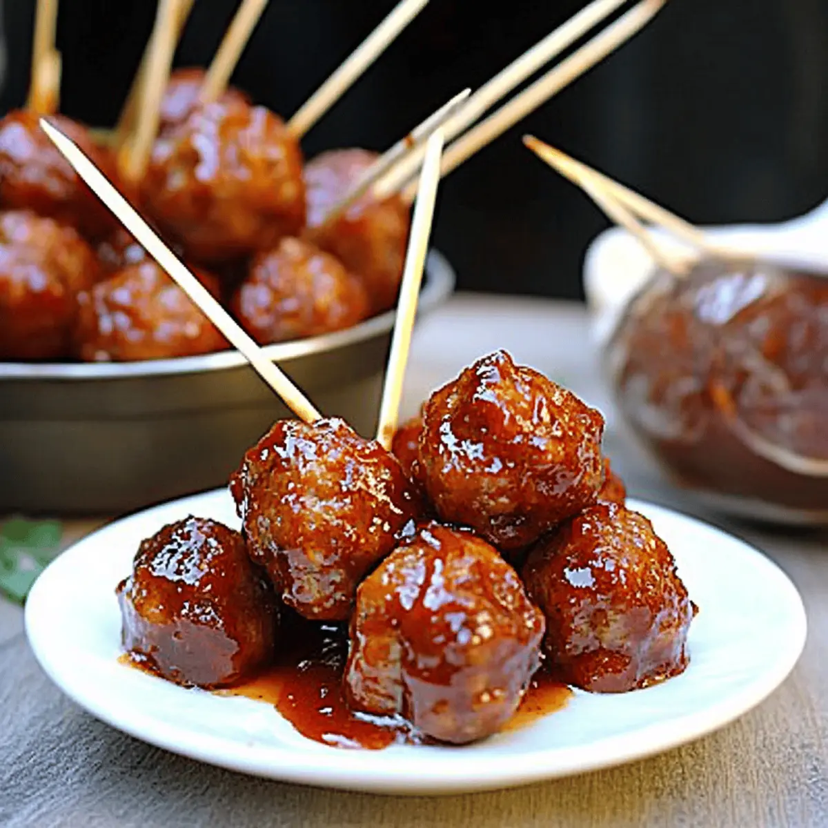 Whiskey Peach BBQ Meatballs for Your Next Game Day Delight