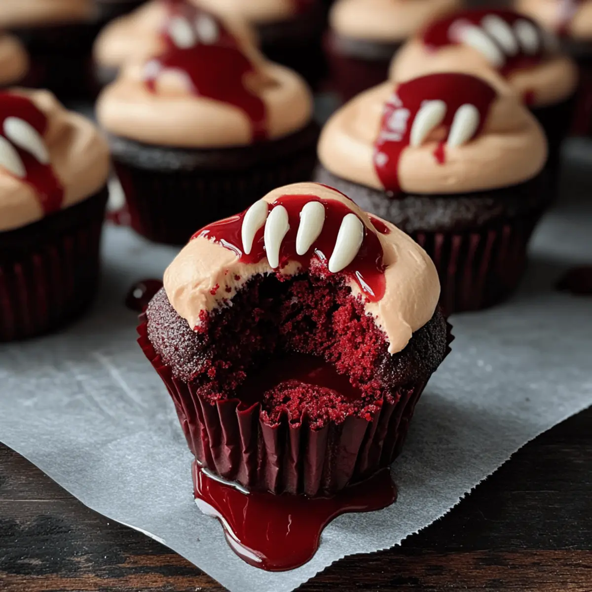 Vampire Bite Halloween Cupcakes: Sinfully Sweet & Spooky Treats