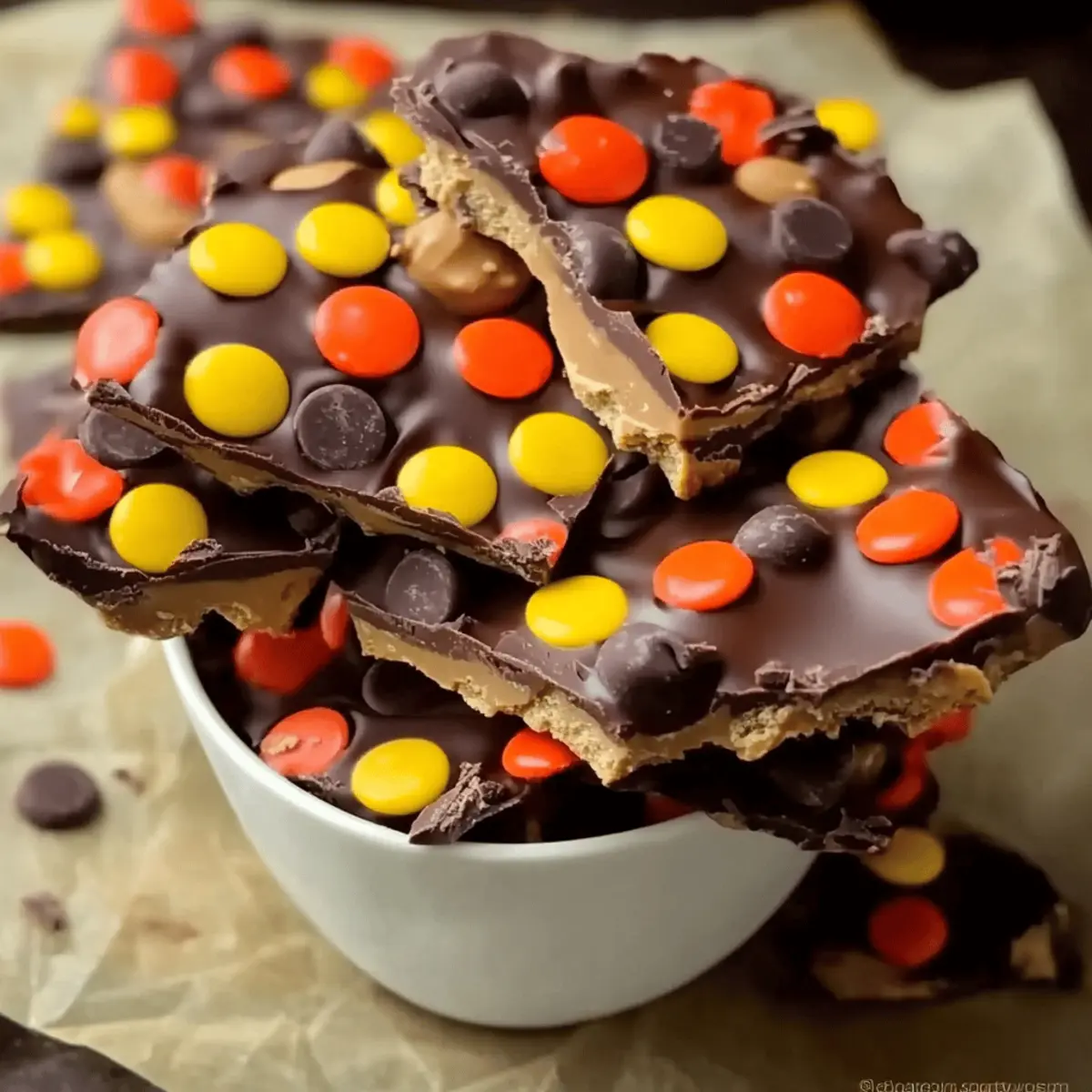 Loaded Reese’s Peanut Butter Cup Bark: Your Dream No-Bake Dessert