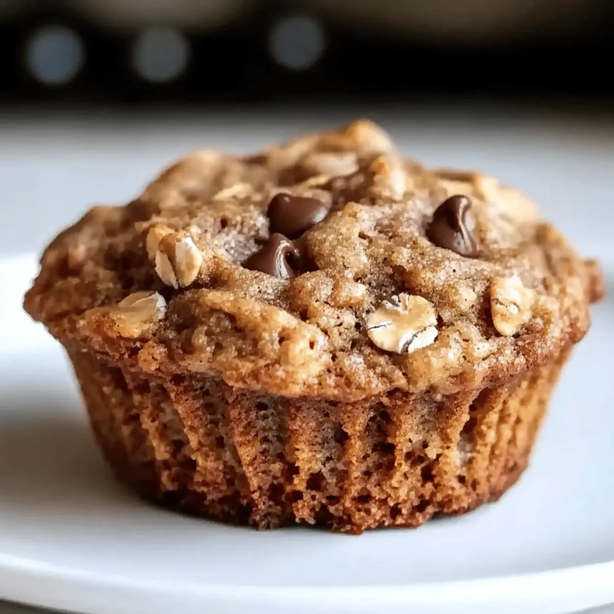 Healthy Banana Oatmeal Muffins