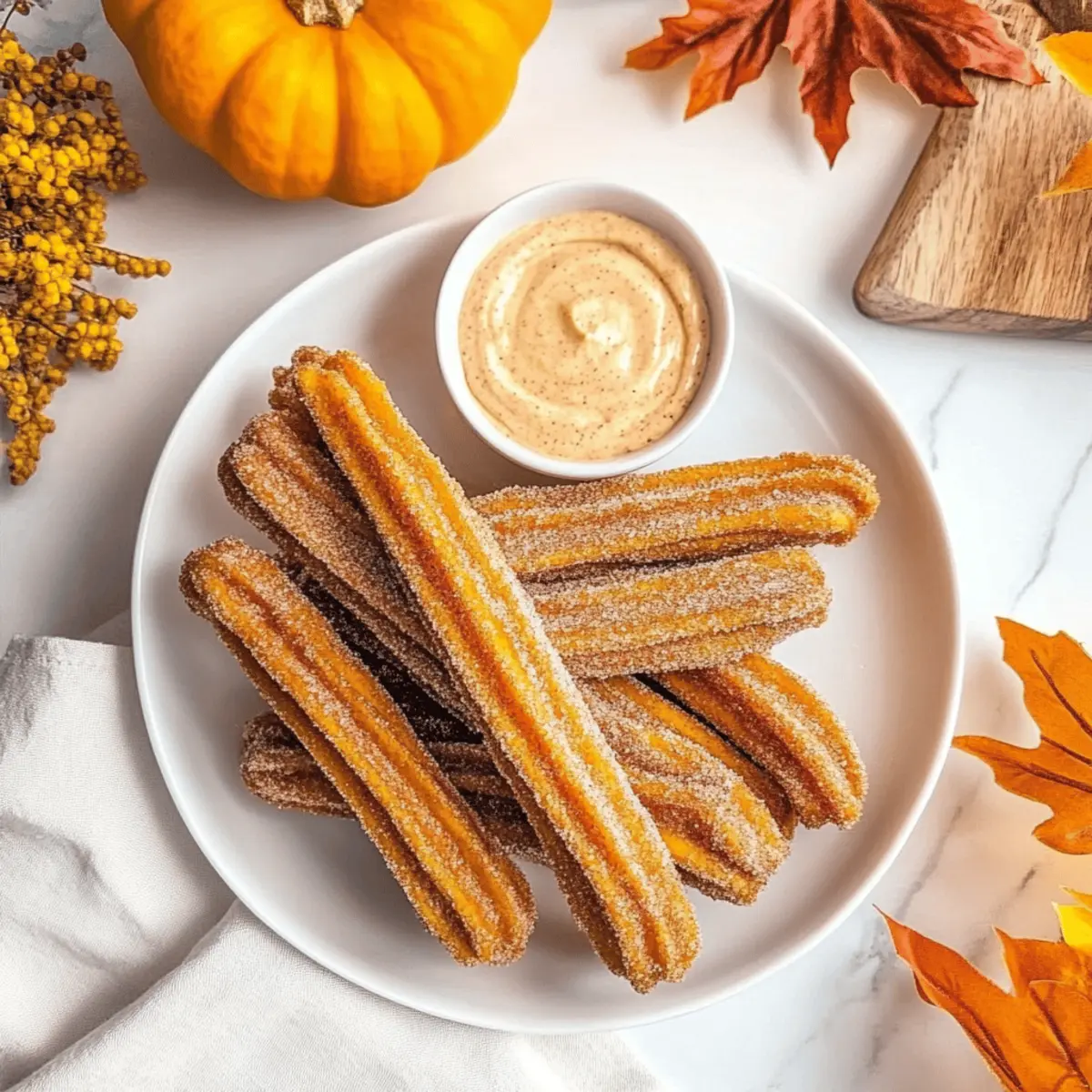 Delicious Pumpkin Churros with Cozy Cinnamon Dip