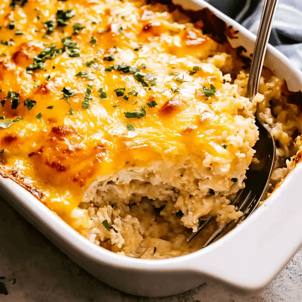 Creamy Chicken and Cauliflower Rice Casserole Delight