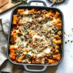 Pasta Bake with Pumpkin Tomato Sauce