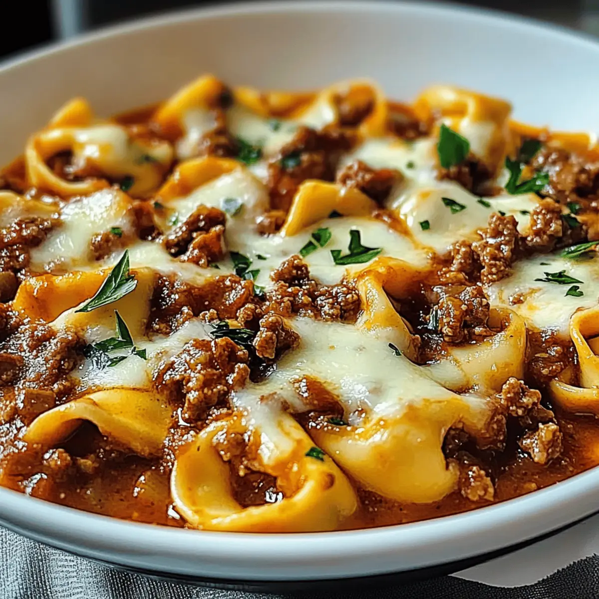 Beefy Tortellini Bake