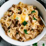 Bowtie Pasta with Ground Beef