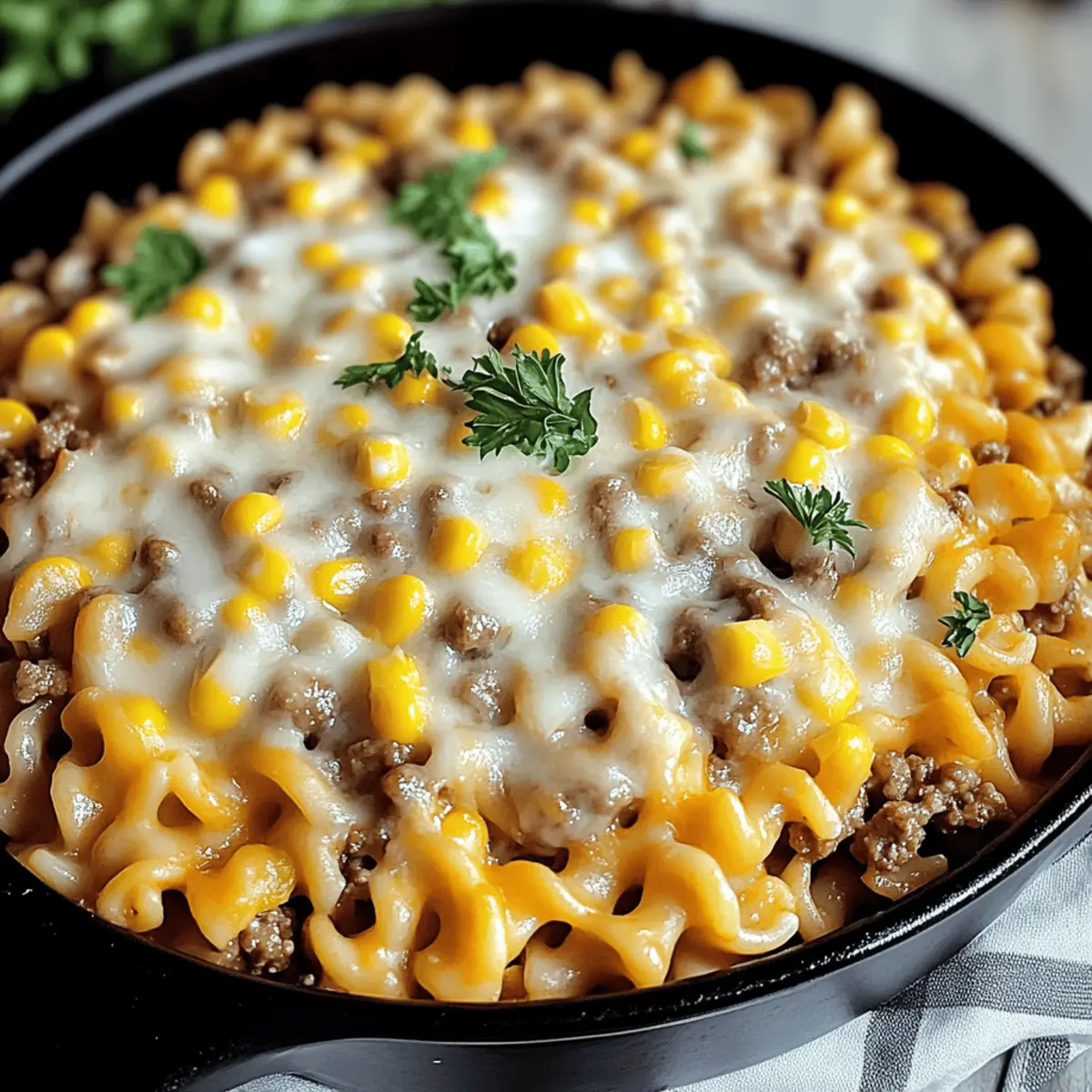 Cheddar Beef Rotini Bake