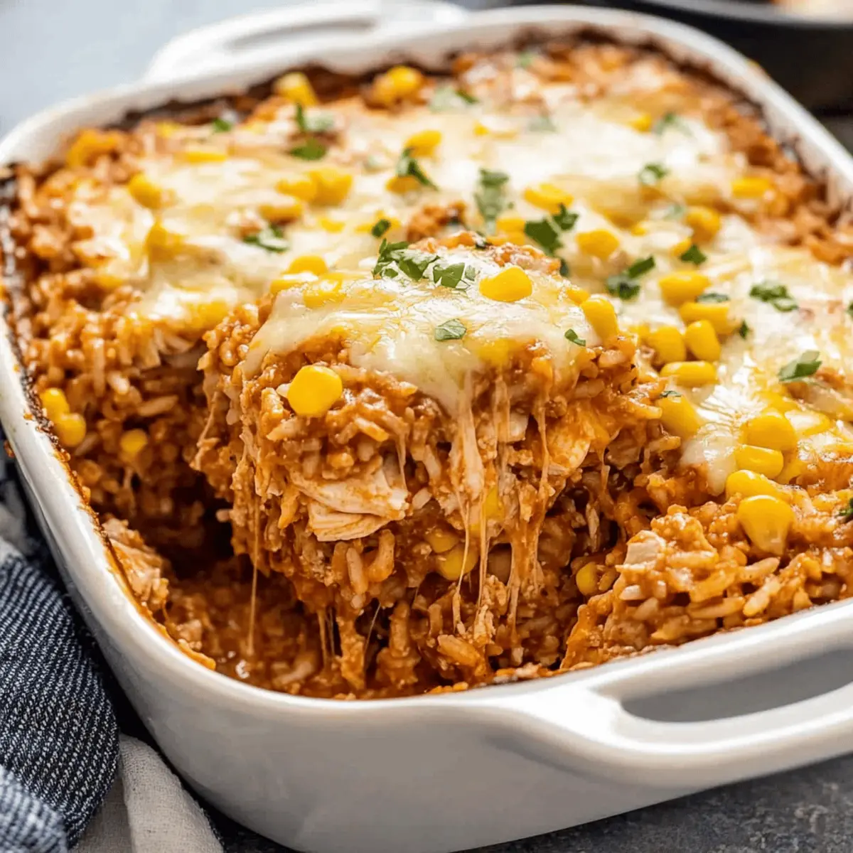 Chicken Enchilada Rice Casserole