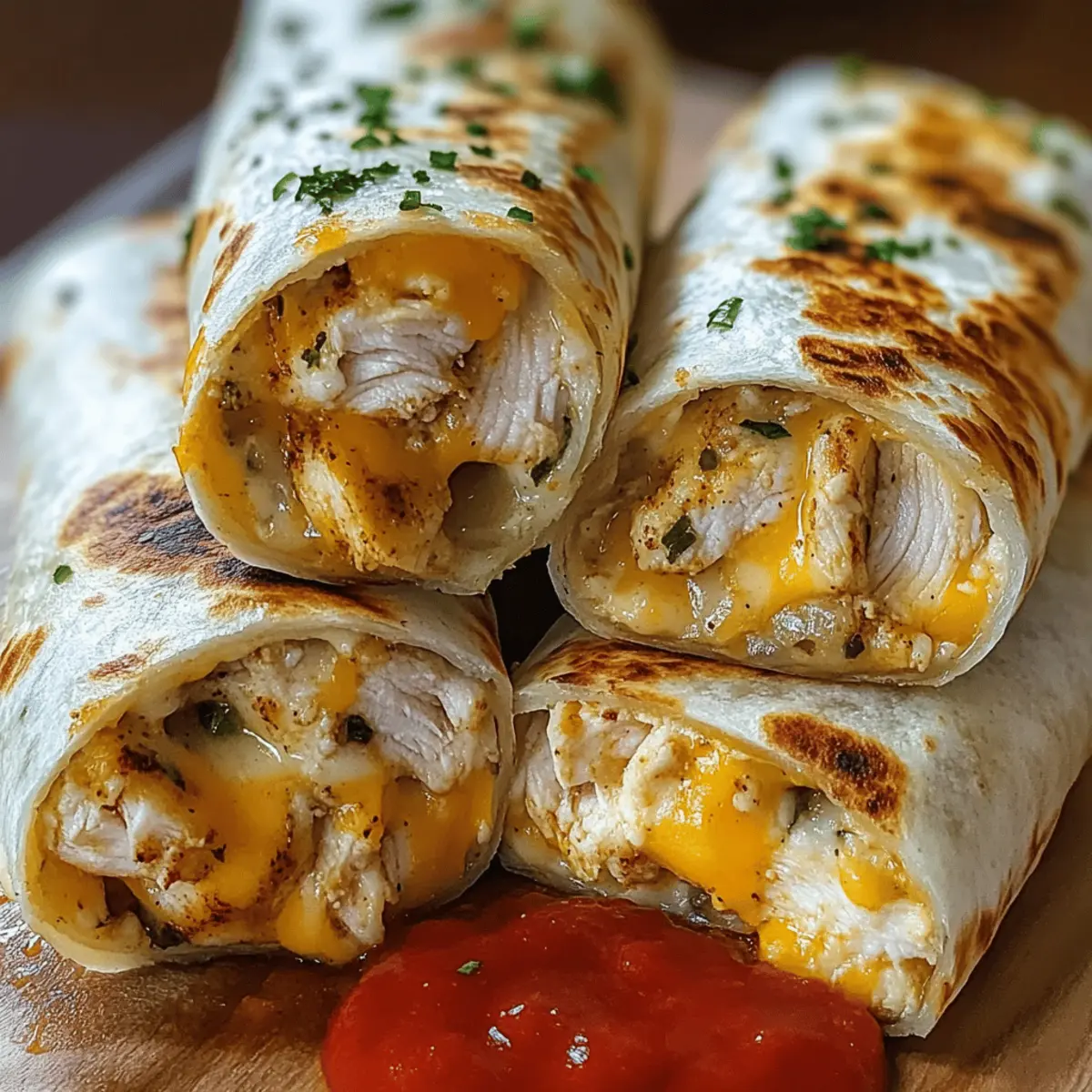 Garlic Chicken Wraps: Quick, Cheesy Comfort in Every Bite