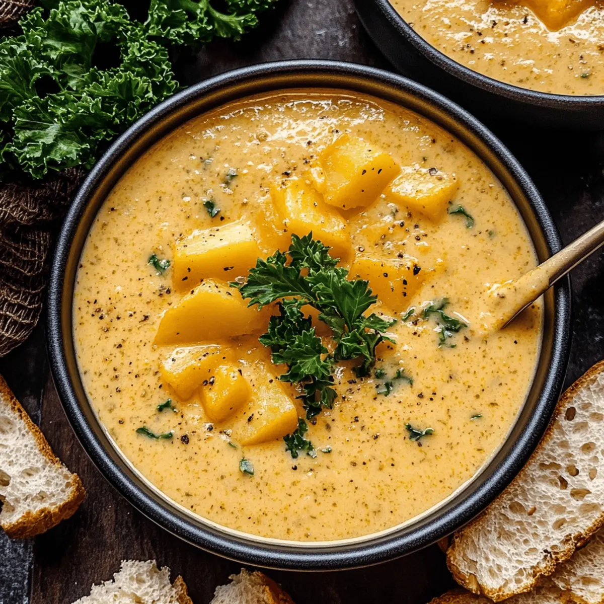 Creamy Garlic Herb Potato Soup for Cozy Comfort Nights