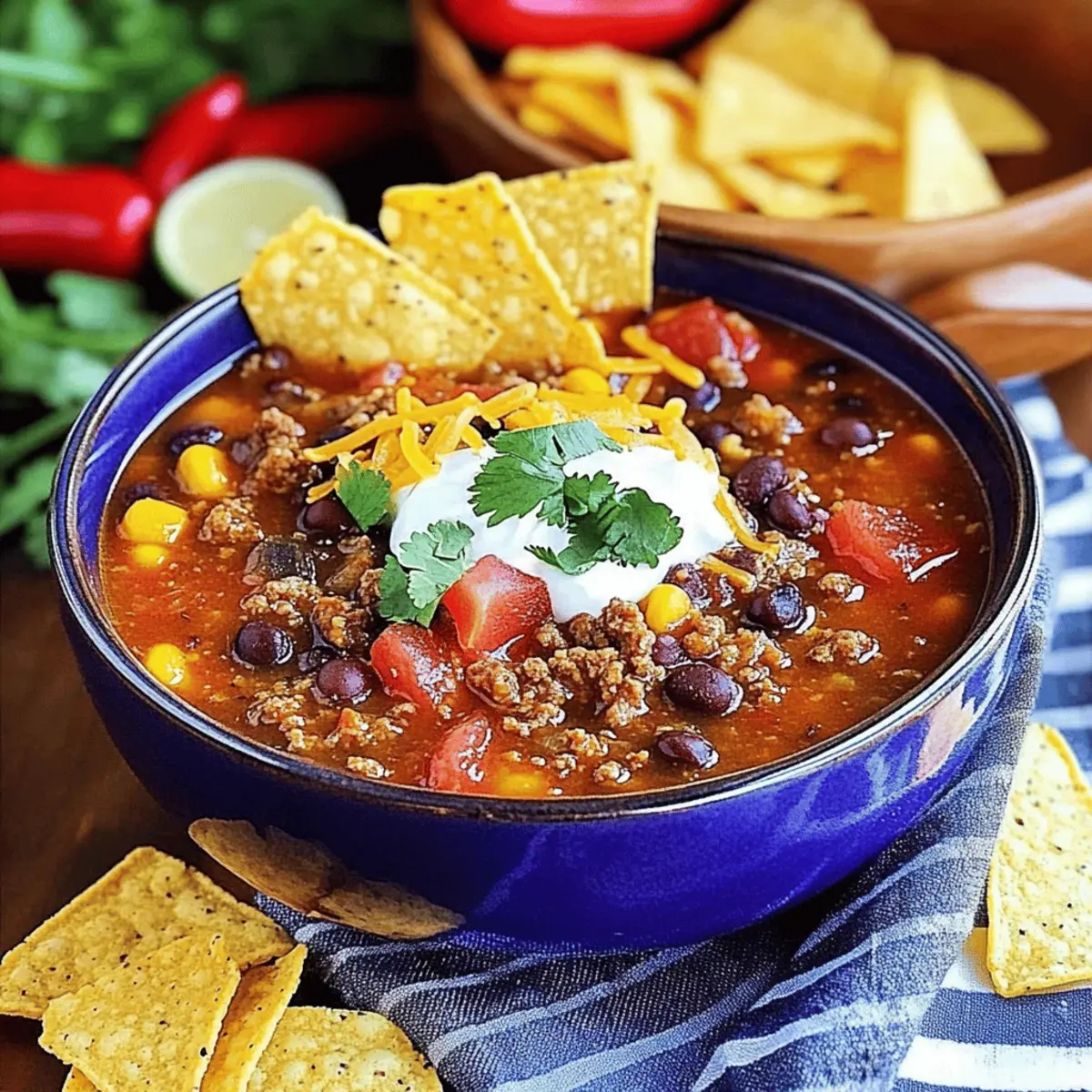 Ground Beef Taco Soup