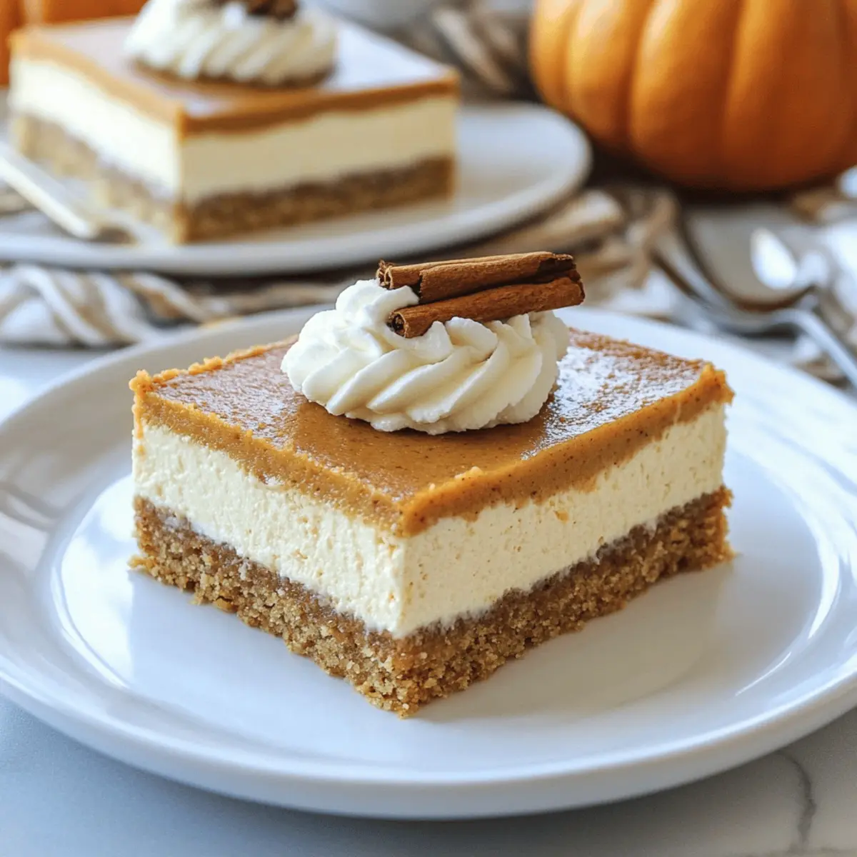 Creamy Pumpkin Cheesecake Bars for Your Perfect Fall Treat